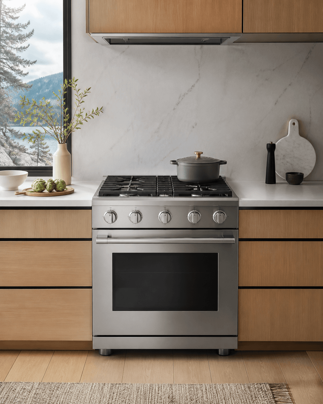 Modern freestanding kitchen range