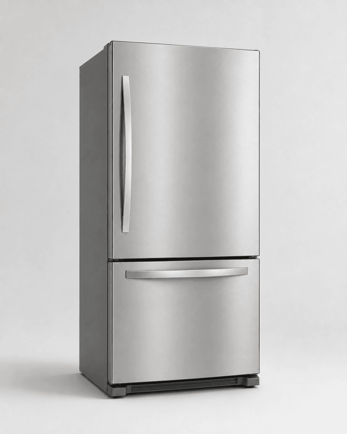 Generic bottom-freezer refrigerator illustration; not an exact model image