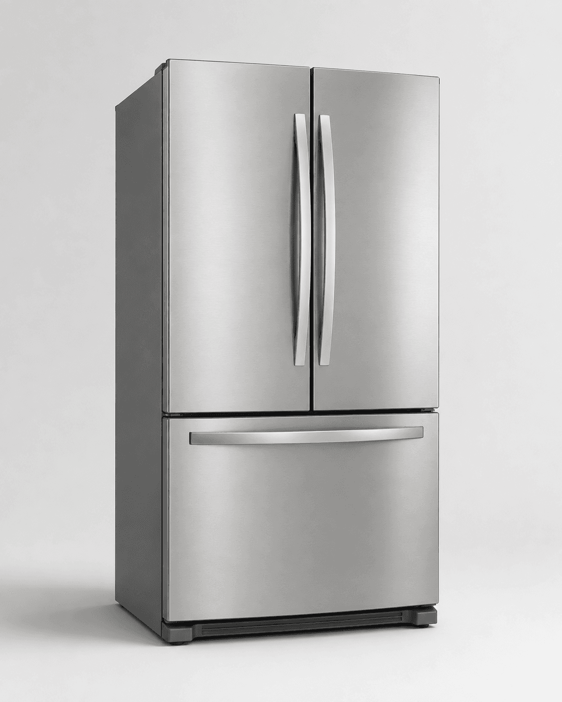 Generic French-door refrigerator illustration; not an exact model image