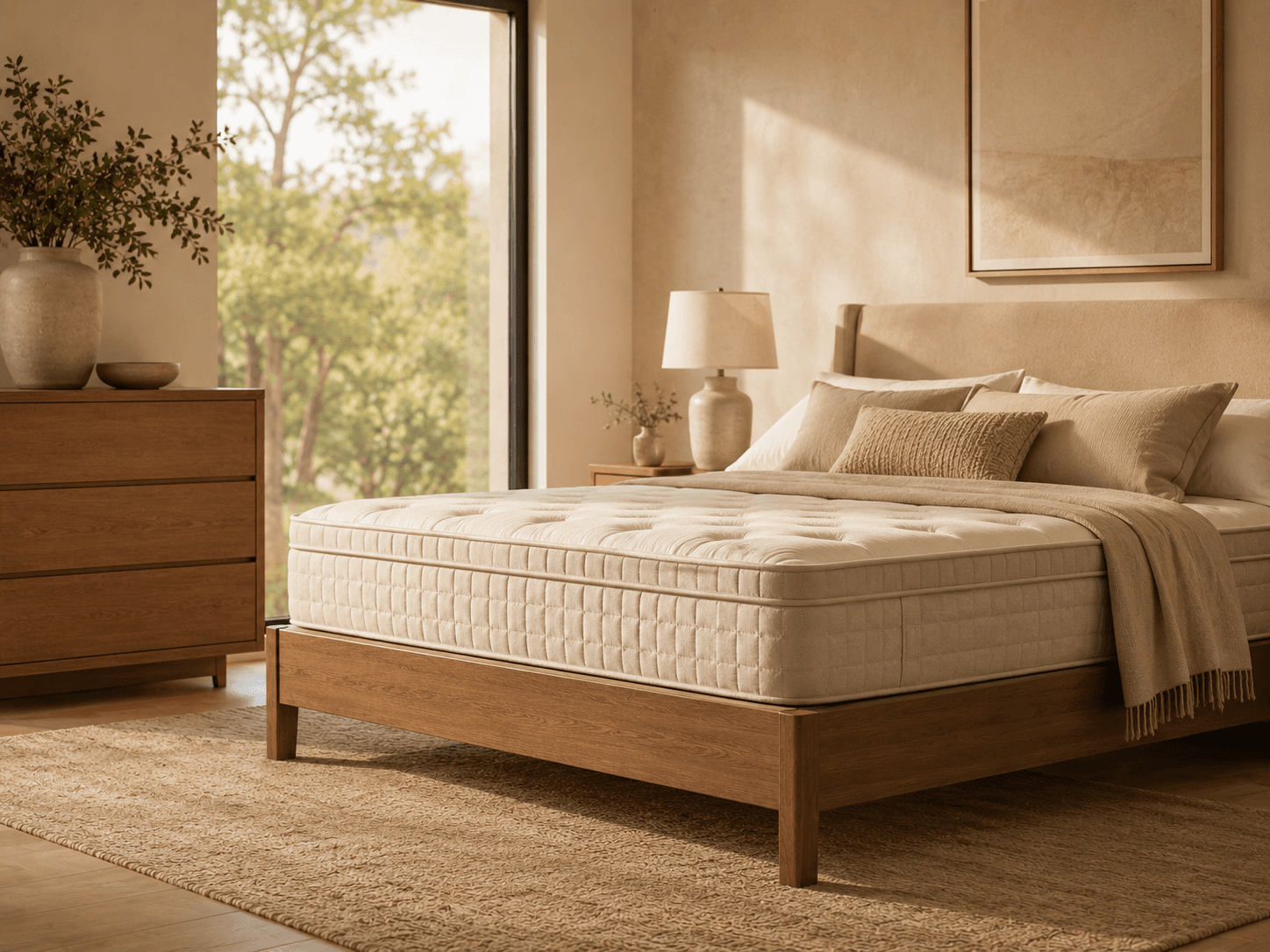 Calm contemporary bedroom