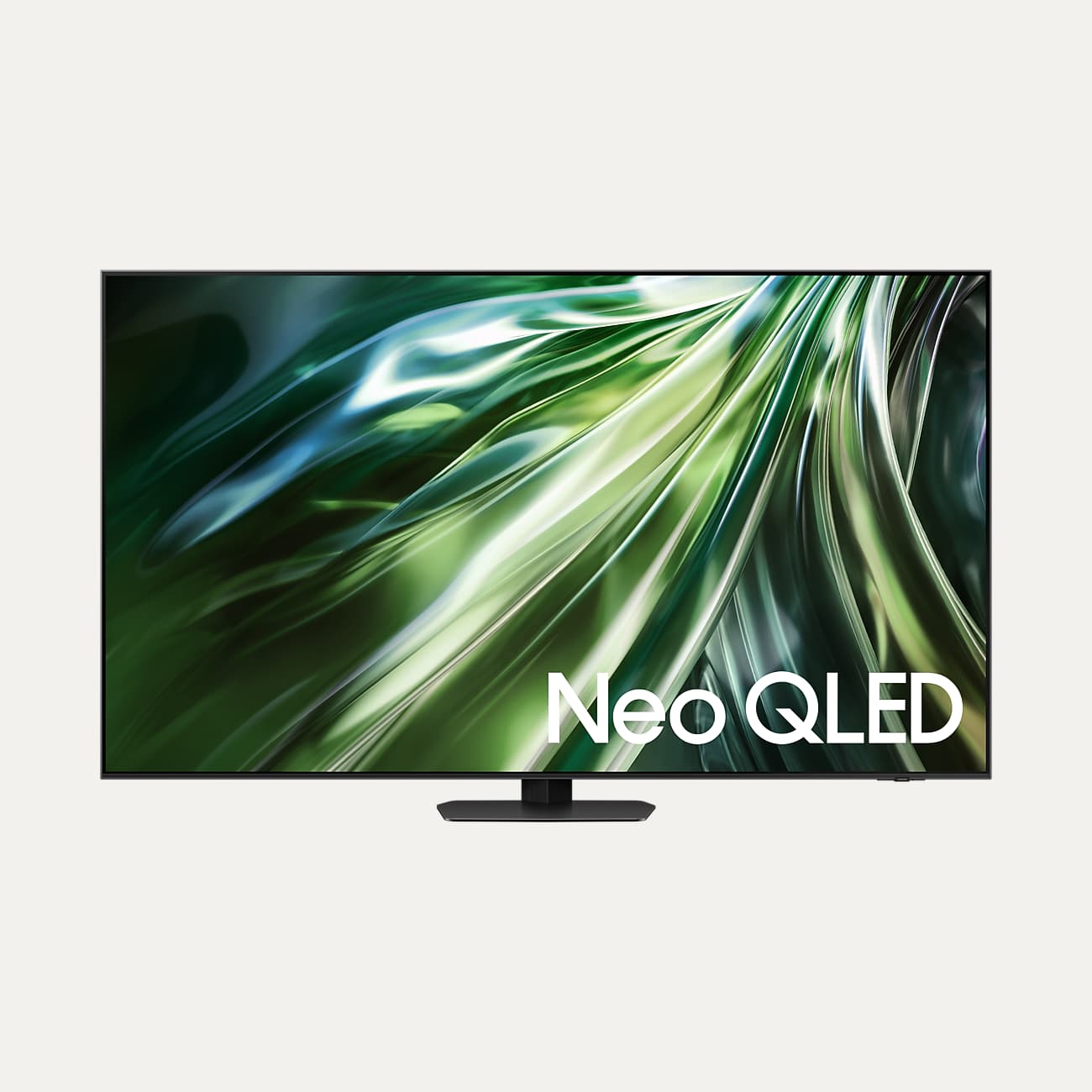 Samsung QN65QN90DAFXZC television, complete front view with manufacturer screen artwork.