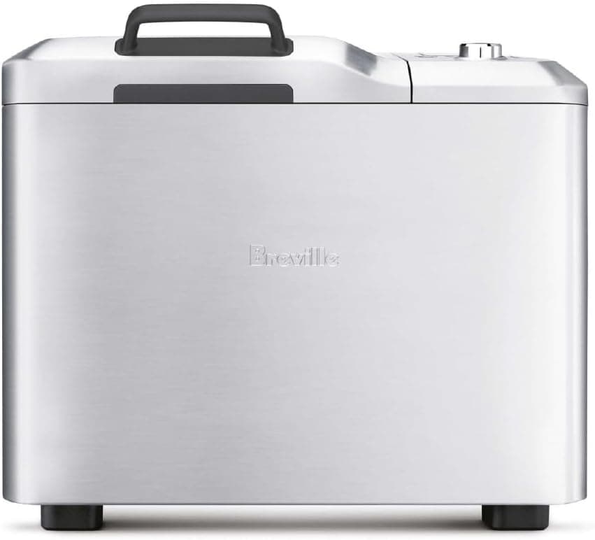 Breville Custom Loaf Bread Maker, Brushed Stainless Steel on a white background.