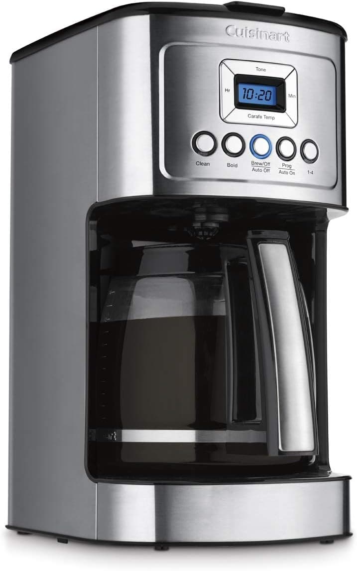 Cuisinart PerfecTemp DCC-3200C 14-Cup Programmable Coffeemaker, Stainless Steel on a white background.