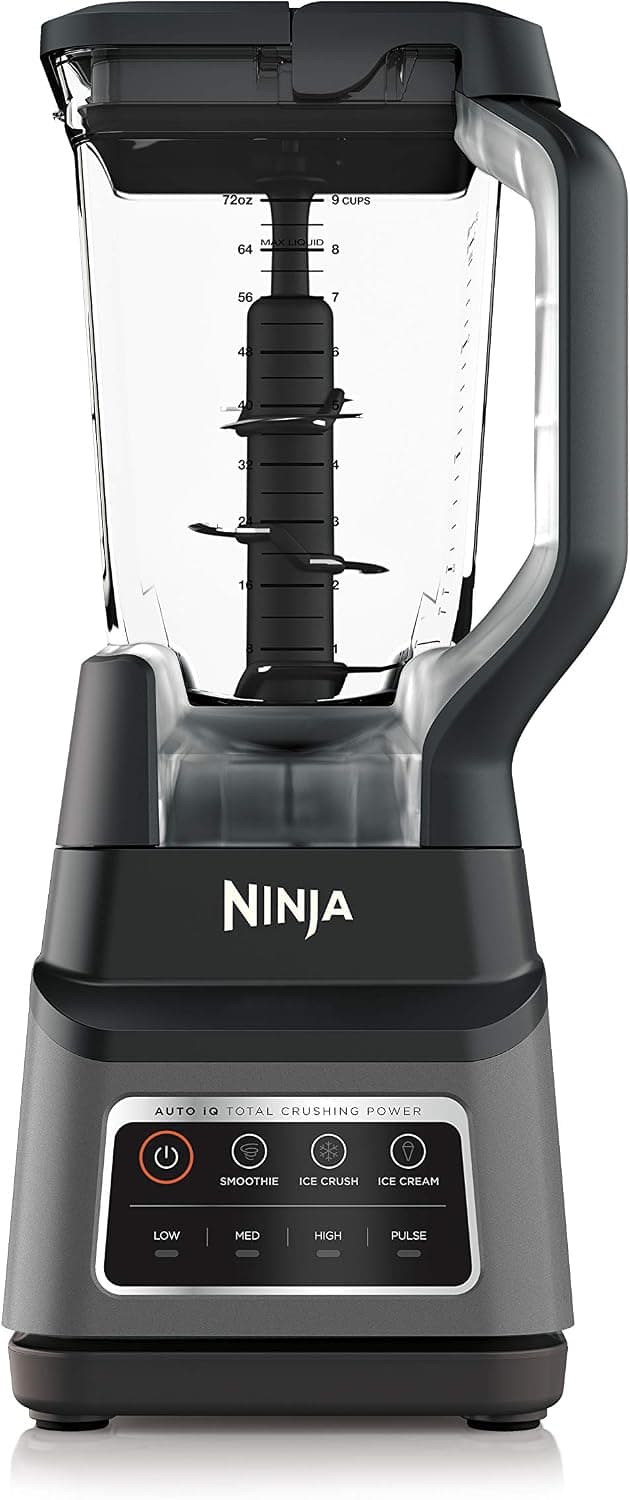 Ninja Professional Plus Blender with Auto-iQ, Black/Grey on a white background.