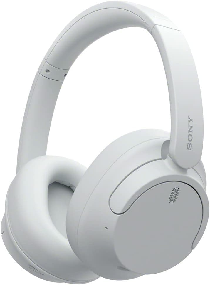 White Sony WH-CH720N over-ear headphones on a white background.